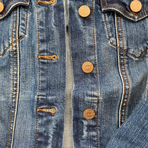Loft XSP Jean denim trucker jacket size: XSP - Picture 5 of 8